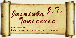Jasminka Tomićević vizit kartica
